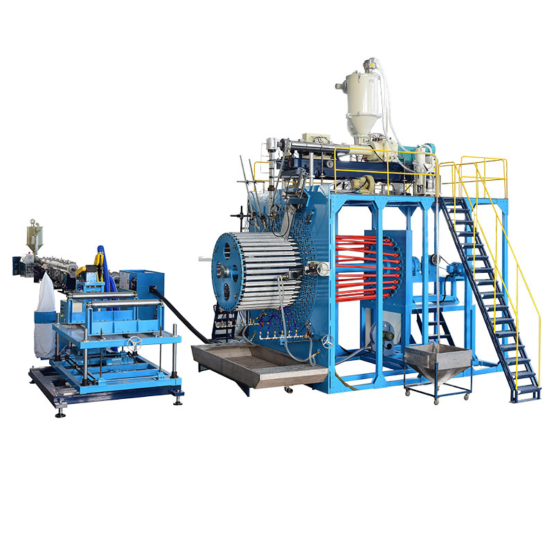 Key components and steps involved in a structured wall pipe extrusion line