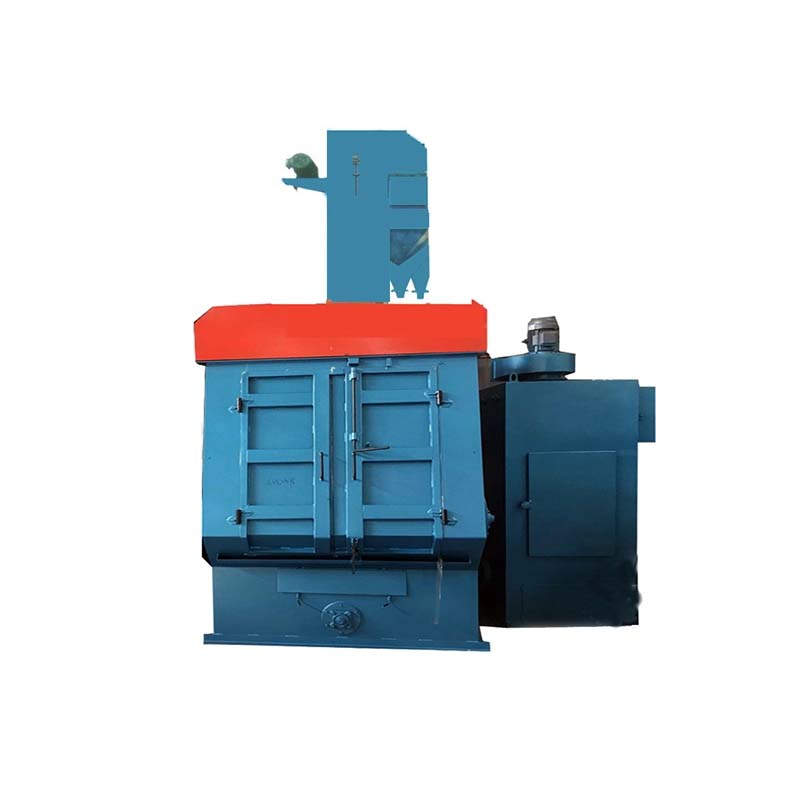 How a tumble shot blasting machine typically works